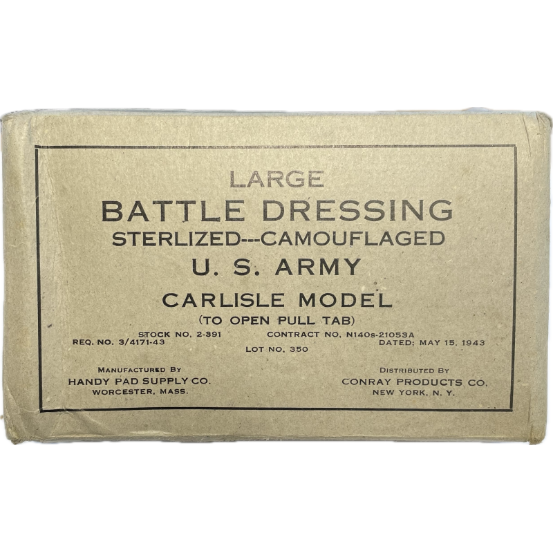 Pansement, Large Battle Dressing---Camouflaged, 1943, USN Stk No 391 Corpsman