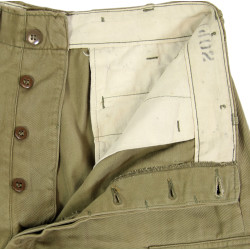 Pantalon de parachutiste M-1942, matricule partiel