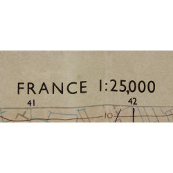 Map, Isigny-Carentan, Top Secret, 1944, Normandy