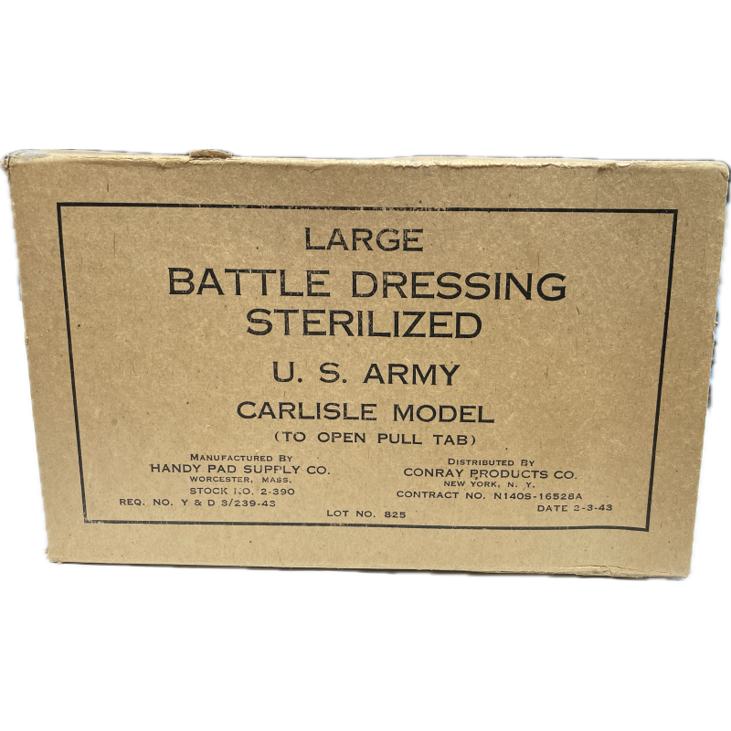 First-Aid, Large Battle Dressing Sterilized, Navy contract N140S (corpsman)