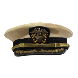 Casquette officier supérieur, US Navy, blanche, THE VIKING, Cdr. Wayne Hierseman