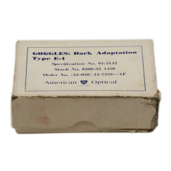 Goggles, Type E-1, Dark Adaptation, Red Lenses, American Optical Company, in Box, 1943-1944