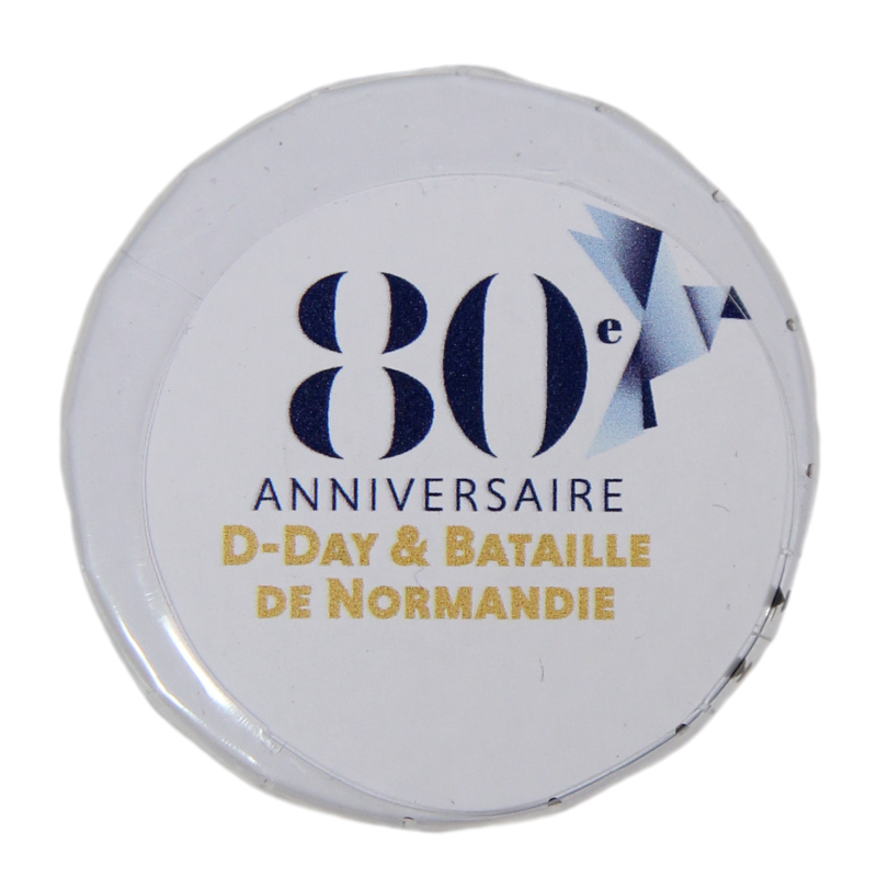 Boite métal 80e Anniversaire du Débarquement, bonbons menthe