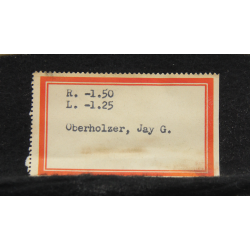 Lunettes de vue, Pvt. Jay Oberholzer, WIA, ETO, 1944