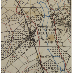 Map, British, TILLY-SUR-SEULLES, Normandy, 1943