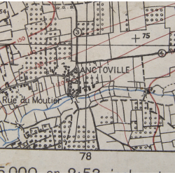 Map, British, TILLY-SUR-SEULLES, Normandy, 1943