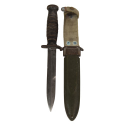 Knife, Trench, USM3, IMPERIAL on Blade, with USM8 Scabbard, 1st Type, Normandy