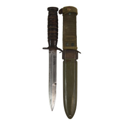 Knife, Trench, USM3, UTICA on Blade, with USM8 Scabbard, 1st Type