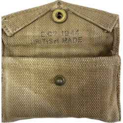 Pouch, First-Aid Packet, M-1942, M.E. Co., British Made, 1944, with First-Aid Packet