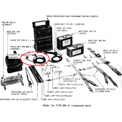 Écouteurs, Type R-30-U, US Army, sur arceau HB-30