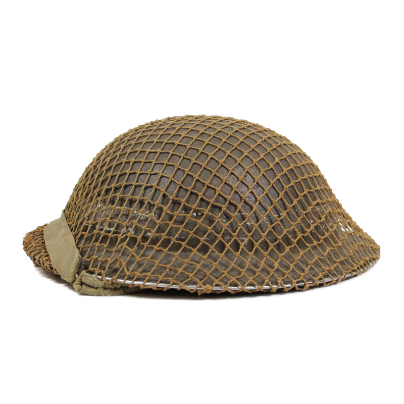 Helmet, Mk II, BMB-CCL, British, 1943, with Camouflage Net, Beach Group