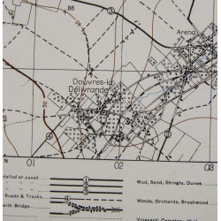 Carte britannique, SAINT-AUBIN-SUR-MER, Juno Beach & Sword Beach, Normandie, 1943