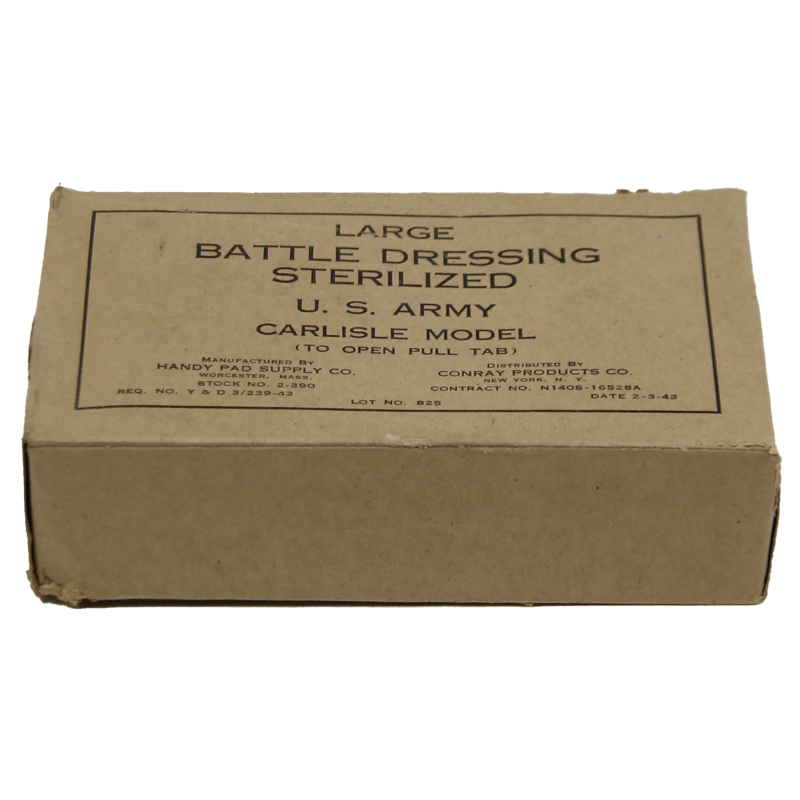 First-Aid, Large Battle Dressing Sterilized, Navy contract N140S-16528A (corpsman)