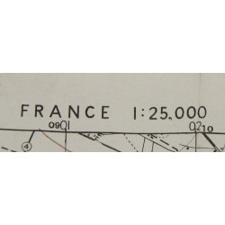 Carte britannique, CAEN, Normandie, 1944