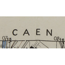 Map, British, CAEN, Normandy, 1944