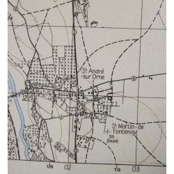 Map, British, CAEN, Normandy, 1944