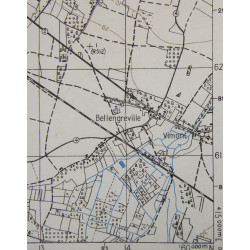 Map, British, CAEN, Normandy, 1944