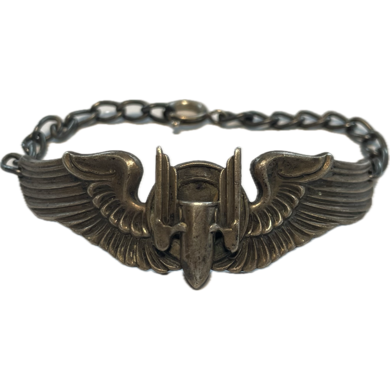 Bracelet, Air Gunner, Wings, Sterling