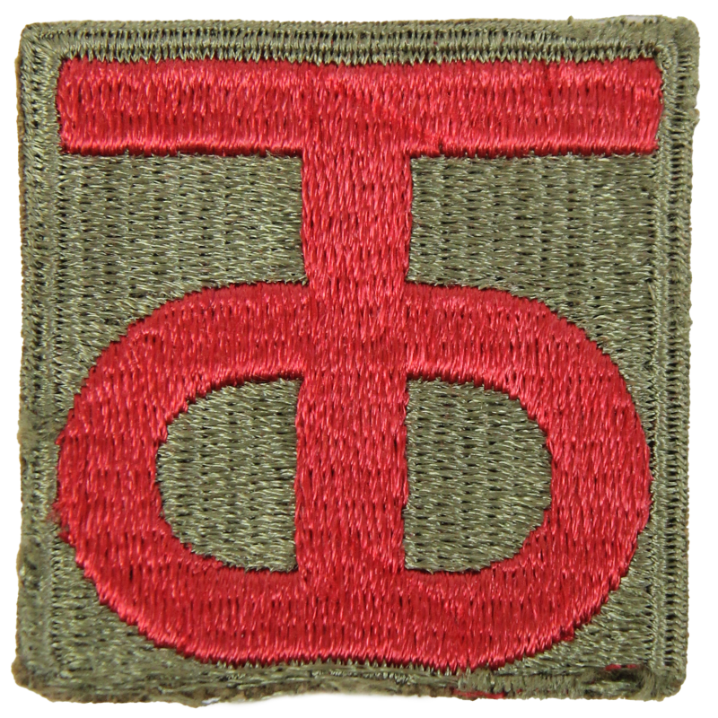 Insigne, 90th Infantry Division, dos vert, 1943