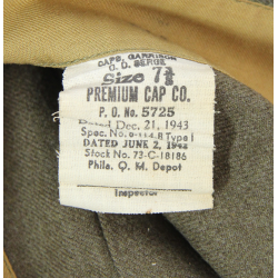 Cap, Garrison, Artillery, Size 7 3/8, 1943