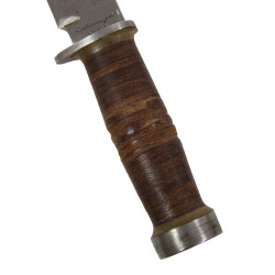 Knife, Cattaraugus 225Q, with Leather Scabbard