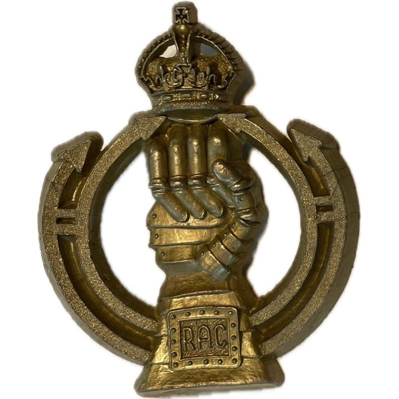 Cap badge, Royal Armoured Corps, RAC, plastique