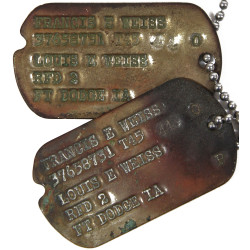 Chain Bracelet and Dog Tags, Sgt. Francis Weiss, Medic, ETO