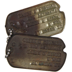 Chain Bracelet and Dog Tags, Sgt. Francis Weiss, Medic, ETO