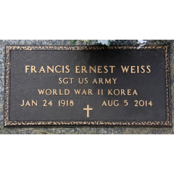 Gourmette et plaques d'identité, Sgt. Francis Weiss, Medic, ETO