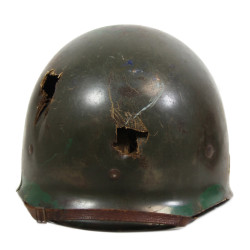 Helmet, M1, Fixed Loops, Camouflaged, ST. CLAIR RUBBER CO. Liner