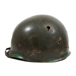 Helmet, M1, Fixed Loops, Camouflaged, ST. CLAIR RUBBER CO. Liner