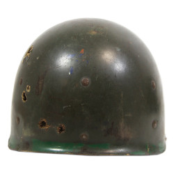 Helmet, M1, Fixed Loops, Camouflaged, ST. CLAIR RUBBER CO. Liner