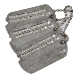 Dog Tags, Pvt. Howard Kastner, Battery B, 209th Field Artillery Bn.