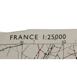 Map, British, OUISTREHAM, Sword Beach & Bénouville, Normandy, 1944