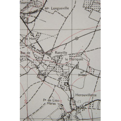 Map, British, OUISTREHAM, Sword Beach & Bénouville, Normandy, 1944