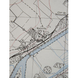 Map, British, OUISTREHAM, Sword Beach & Bénouville, Normandy, 1944