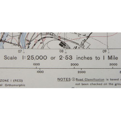 Map, British, OUISTREHAM, Sword Beach & Bénouville, Normandy, 1944