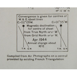 Carte britannique, OUISTREHAM, Sword Beach & Bénouville, Normandie, 1944