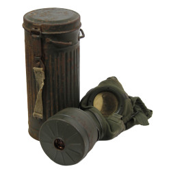 Masque à gaz M30 allemand, 1940, avec boîtier, 1942, nominatif, 3. Fallschirmjäger-Division, Cote 192