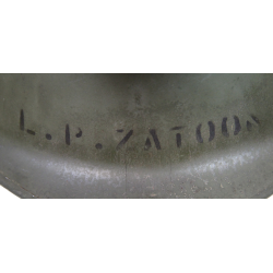 Casque M1, pattes fixes, liner HAWLEY, F1c Leo Zatoon, 21st Naval Construction Bn., Seabees, PTO