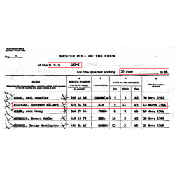 Grouping US Navy, S1c Spurgeon Aldinger, LST-1, D-Day, Normandie