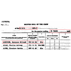 Grouping US Navy, S1c Spurgeon Aldinger, LST-1, D-Day, Normandie