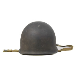 Casque M1, pattes fixes, liner SEAMAN PAPER CO., A washers verts, Italie 1944-1945