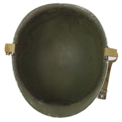 Helmet, M1, Fixed Loops, with Liner, SEAMAN PAPER CO., Green A Washers, Italy 1944-1945