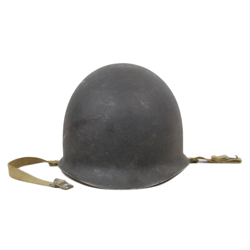 Casque M1, pattes fixes, liner SEAMAN PAPER CO., A washers verts, Italie 1944-1945