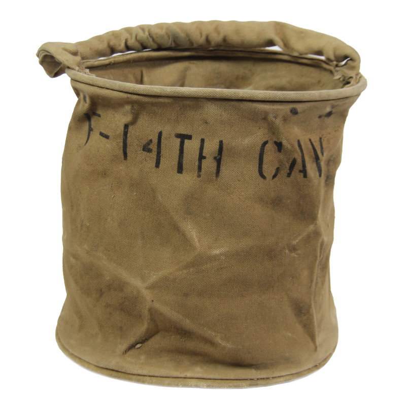 Bucket, Watering, Canvas, 1918, F/14th Cav. Rgt.