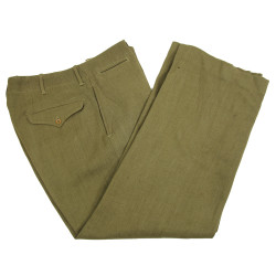 Trousers, Wool, Serge, OD