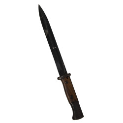 Bayonet, Mauser 98k, 1943, Complete with Matching Scabbard and Leather Frog, 1st Type