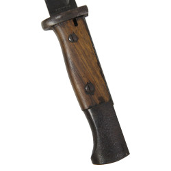 Baïonnette Mauser 98k, 1943, complète avec fourreau au même numéro et porte-baïonnette en cuir, 1er type