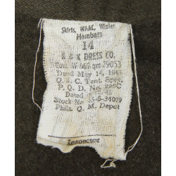 Jupe en drap de laine, troupe, WAAC, taille 14, 1943